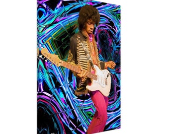 Jimi Hendrix (sfondo trippy) Pittura digitale