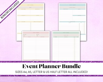EventPlaner | Event Planer Vorlage | Eventplanung | Event-Planervorlage | Ausdruckbares Party-Bundle | Party Planning Bundle PDF