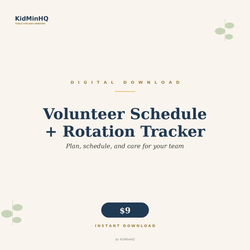 Church Volunteer Tracker - Etsy