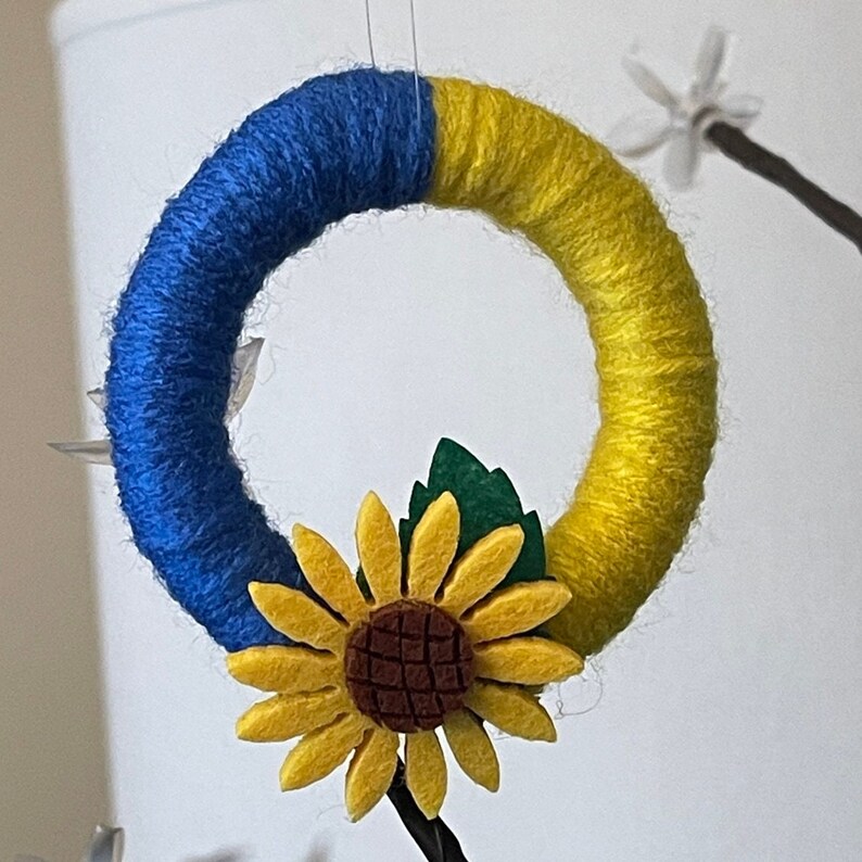 Ukrainian Wreaths Ukraine Flag Color Yarn Wreaths Etsy