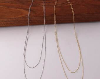 14k solid gold cable chain with lobster catch