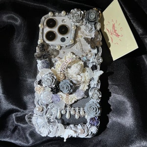 Gray Moon Angel-telefoonhoesje in barokke stijl Decoden voor alle merken