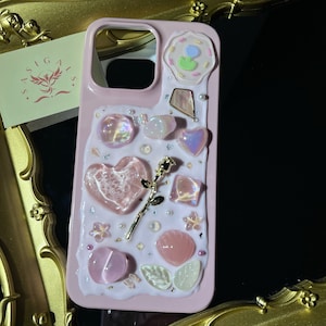 Pink Stones Mosaic Phone Case For All Brand