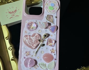 Pink Stones Mosaic Phone Case For All Brand