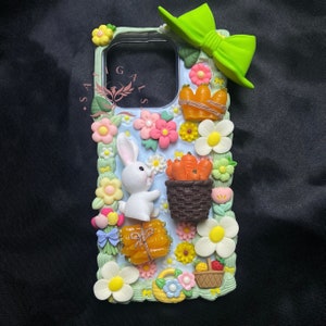 Cute Carrot Bunny Decoden Phone Case