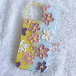 Fresh Flowers Oil Painting Style Decoden Phone Case for All Brand