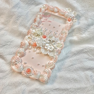 Light Pink Orange Elegant Samsung Galaxy Decoden Phone Case