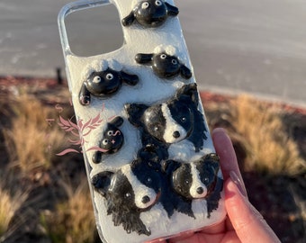 Border Collie And Sheep Clay Phone Case For All Brand