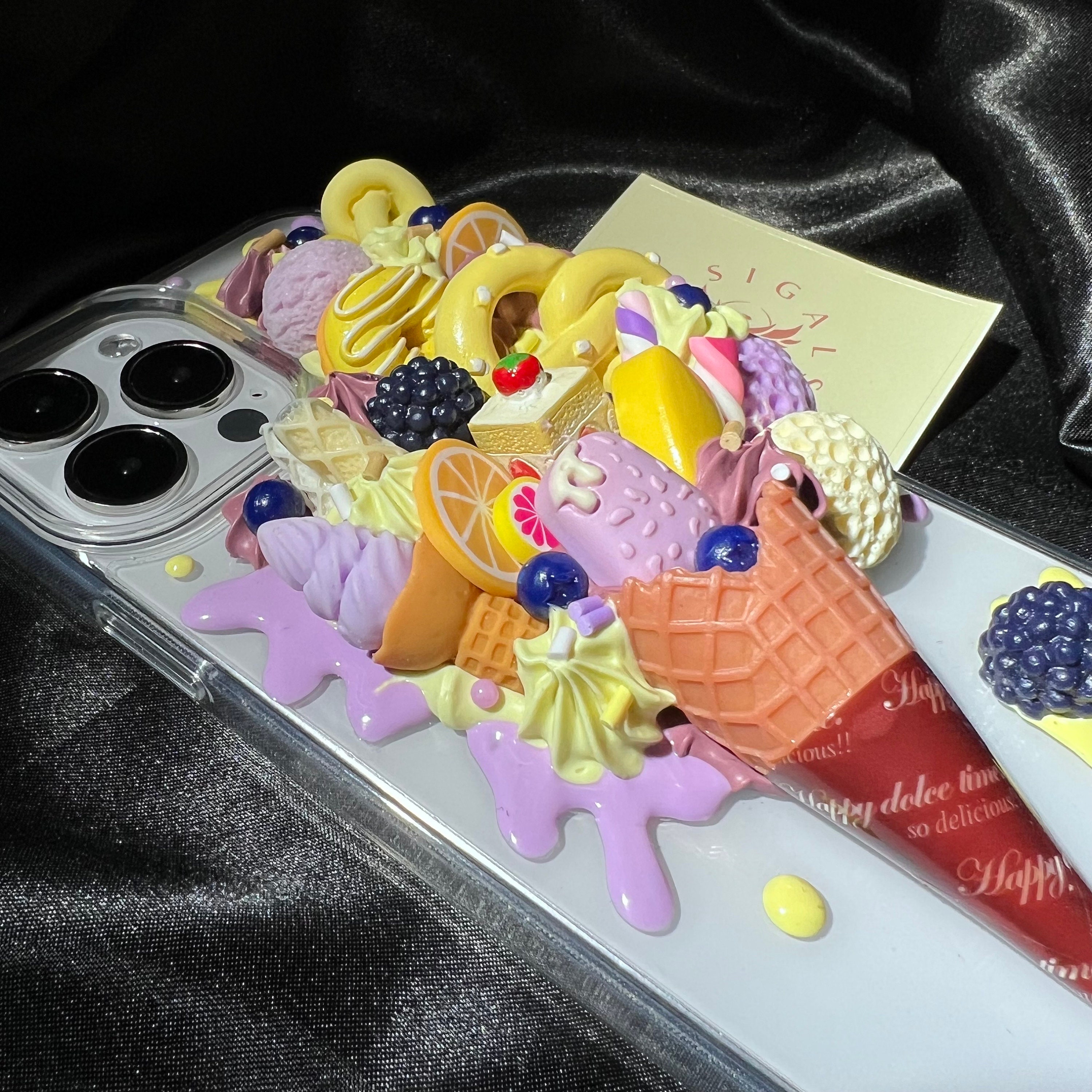 Raspberry Ice Cream Inspired Decoden Phone Case for All Brand - Etsy
