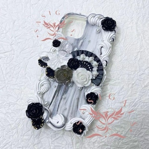 Schwarzweiß Fan Gothic Decoden Handyhülle für alle Marken