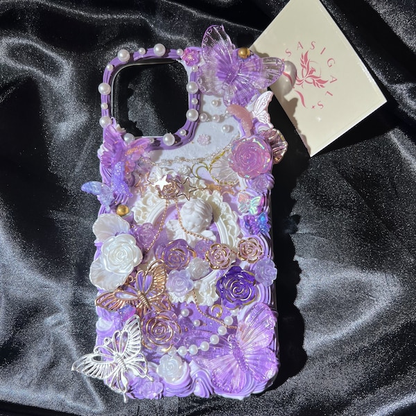 Fantasy Purple Angel Decoden Phone Case For All Brand