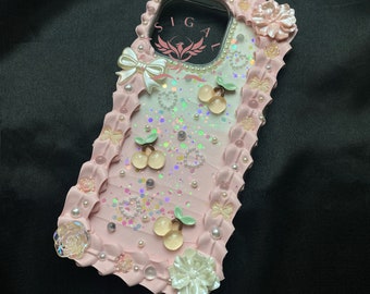 Cute Cherry Decoden Phone Case For All Brand