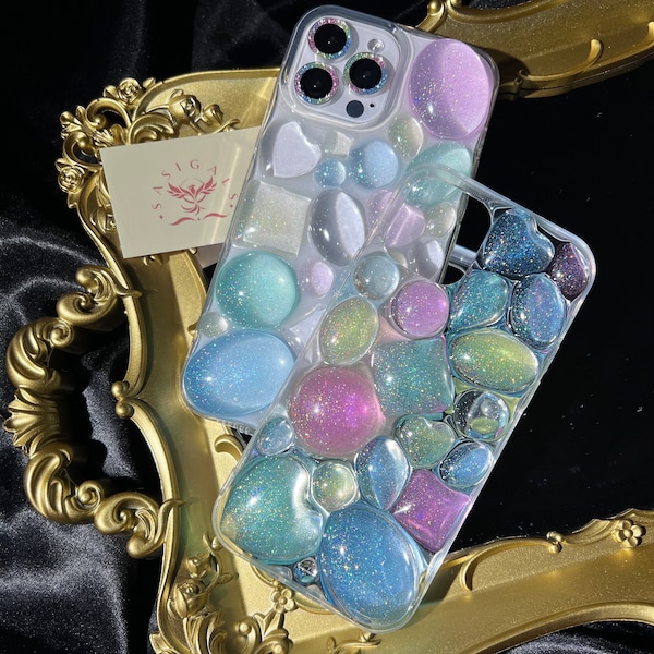 Pastel Ombre Ice Cube Resin Phone Case For All Brand