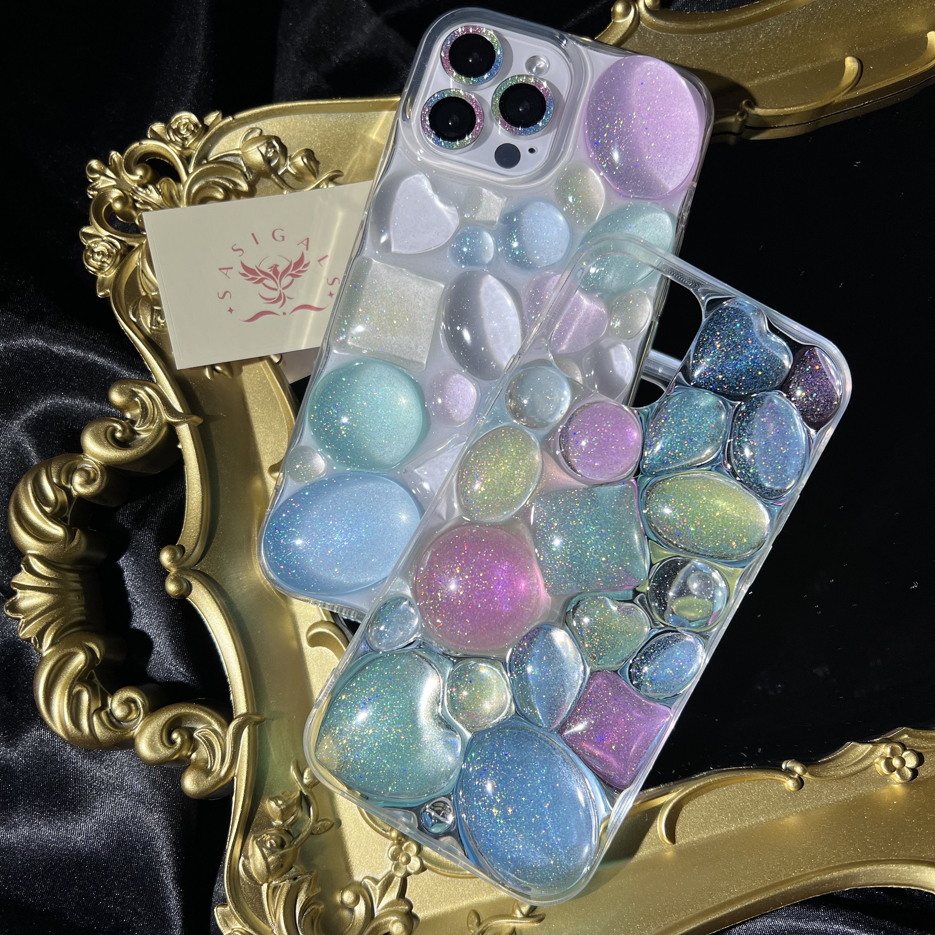 Pastel Ombre Colorful Ice Cube Resin Phone Case for All Brand - Etsy