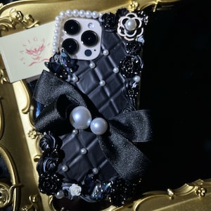 Elegant Black Bowtie Decoden Phone Case For All Brand