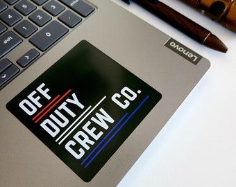 Red, White, And Blue Support Sticker "Off Duty Crew Co."