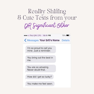 5 mensajes de texto lindos de la pareja de la realidad deseada, personaje reconfortante, cambio de realidad