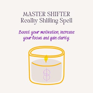 Hechizo para cambiar la realidad MASTER SHIFTER para motivación y concentración
