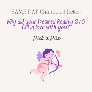 EL MISMO DÍA ¿Por qué tu pareja se enamoró de ti?, Carta de carácter reconfortante, Cambio de realidad, Realidad deseada