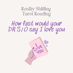 ¿Qué tan rápido diría tu pareja de DR "te amo"? Lectura que cambia la realidad, Lectura reconfortante sobre personajes