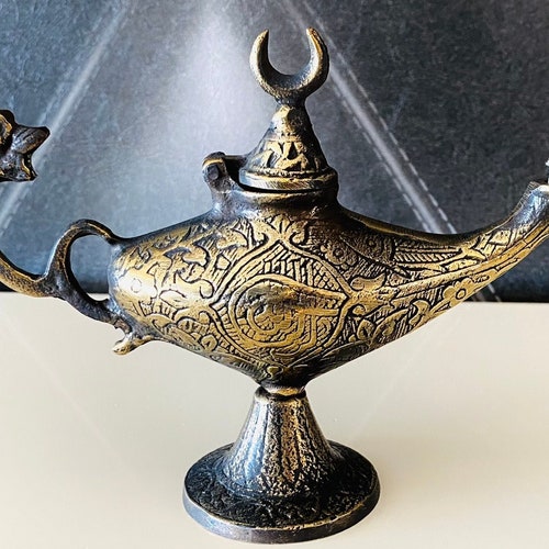 Aladdin Oil Lamp Brass Oil Lamp Brass Home Decor Aladdin Etsy