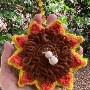 Wind Spinner Sunflower Garden Decor Home Decor Bedroom Decor Crochet Handmade