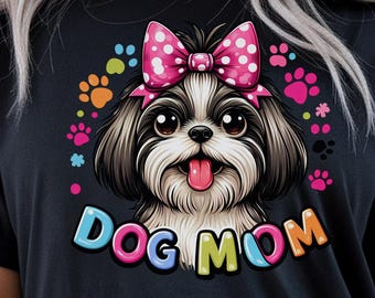 Koszulka dla psa Shih Tzu, zabawna, swobodna koszulka dla miłośnika zwierząt, zabawny prezent dla mam i entuzjastów zwierząt Shih Tzu i futrzastego przyjaciela