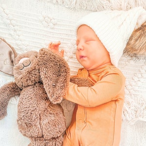 Rost Unisex Bambus Cabrio Doppel-Reißverschluss Zippies | Neugeborenen Krankenhaus Outfit | Baby nach Hause kommen Outfit | Säugling Bambus Schläfer