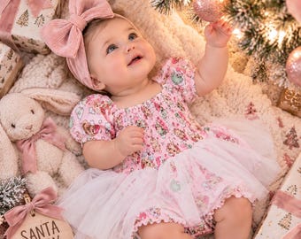 Grinch Baby Christmas Tutu Dress Pink Cindy Lou Holiday Outfit Infant Toddler Festive Party Outfit Cute Character Apparel Dress Ideas