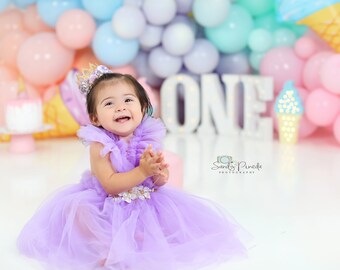 Vestito Rosa Personalizzato Per Il Primo Compleanno Di Una Bambina "Anita" - Italia - Foto 6