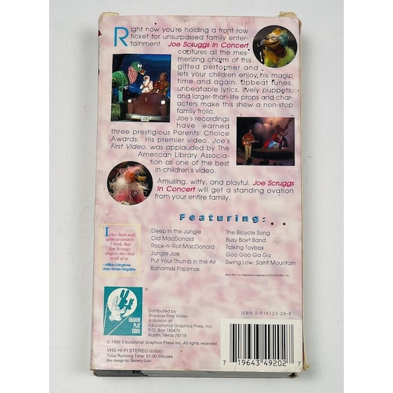 Joe Scruggs in Concert: Music Monkey Business & More! (VHS, 1992