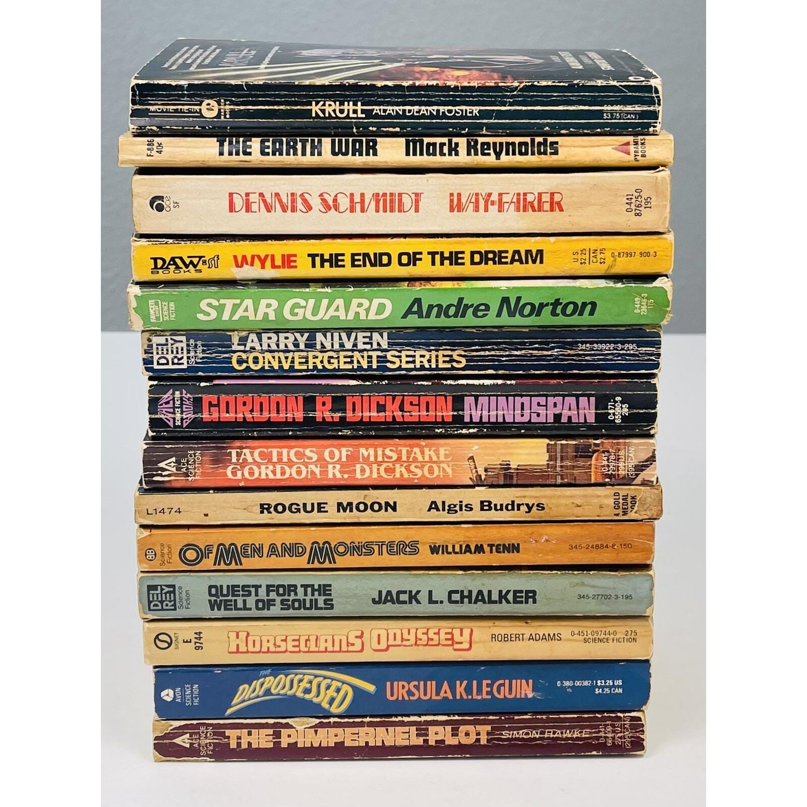 VTG 50s-80s Lot 14 Sci-Fi Fantasy PAPERBACK BOOKS Del Rey Signet Ace Avon Baen
