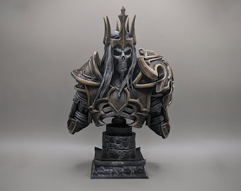 Leoric Bust | 3D printed resin diablo statue, fantasy 3d print