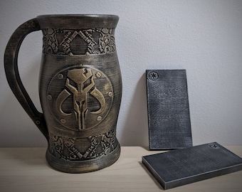 Die mandalorianische Tasse | Star Wars 3d gedruckte Wohndekoration, Dosenhalter, Regal oder Schreibtisch Kunstwerk 3D-Druck