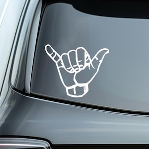 Hang Loose Car Decal - Premium Vinyl Vehicle Sticker