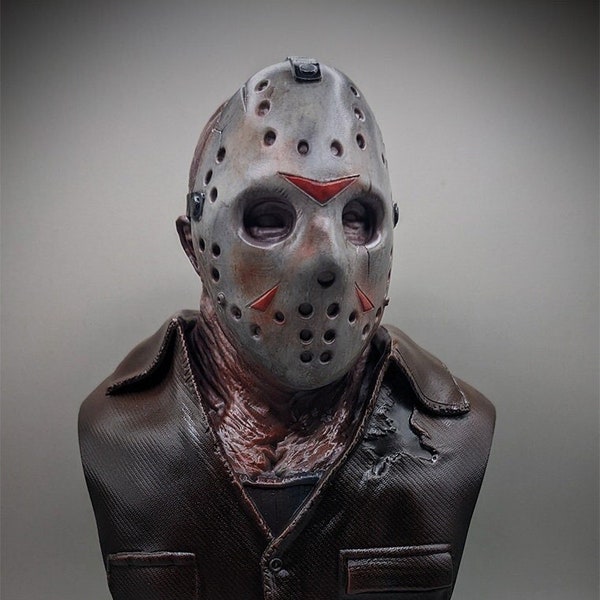 Jason Voorhees Bust | Friday the 13th 3d printed statue, slasher horror home decor gift