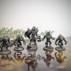 Werewolf Miniatures | DnD Tabletop minis, 3d printed resin miniatures, 3d print rpg paintable mini