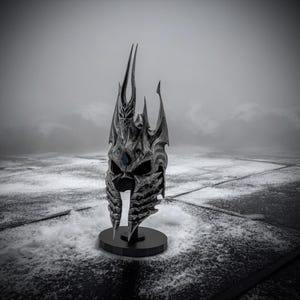 Mini Helm der Beherrschung | World of Warcraft 3D gedruckt, Arthas der Lichkönig, Gamer Geschenk, Wohnkultur, Schreibtisch oder Regal Dekor