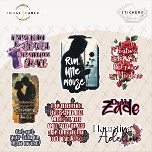 HAUNTING ADELINE stickers Set, Stickers bookish, Zade Meadows sticker, Kindle Stickers, Zade Meadows Adeline Quotes & Fanart, dark romance
