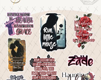 Pegatinas de Adeline, pegatinas de libros, pegatinas de Zade Meadows, pegatinas para Kindle, citas y fanart de Adeline, romance oscuro.