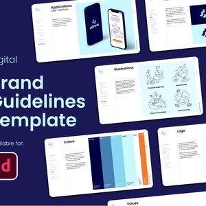 Brand Guidelines Template | Adobe InDesign Template | Brand strategy | Brand Style guide | Brand Guidelines | Brand book