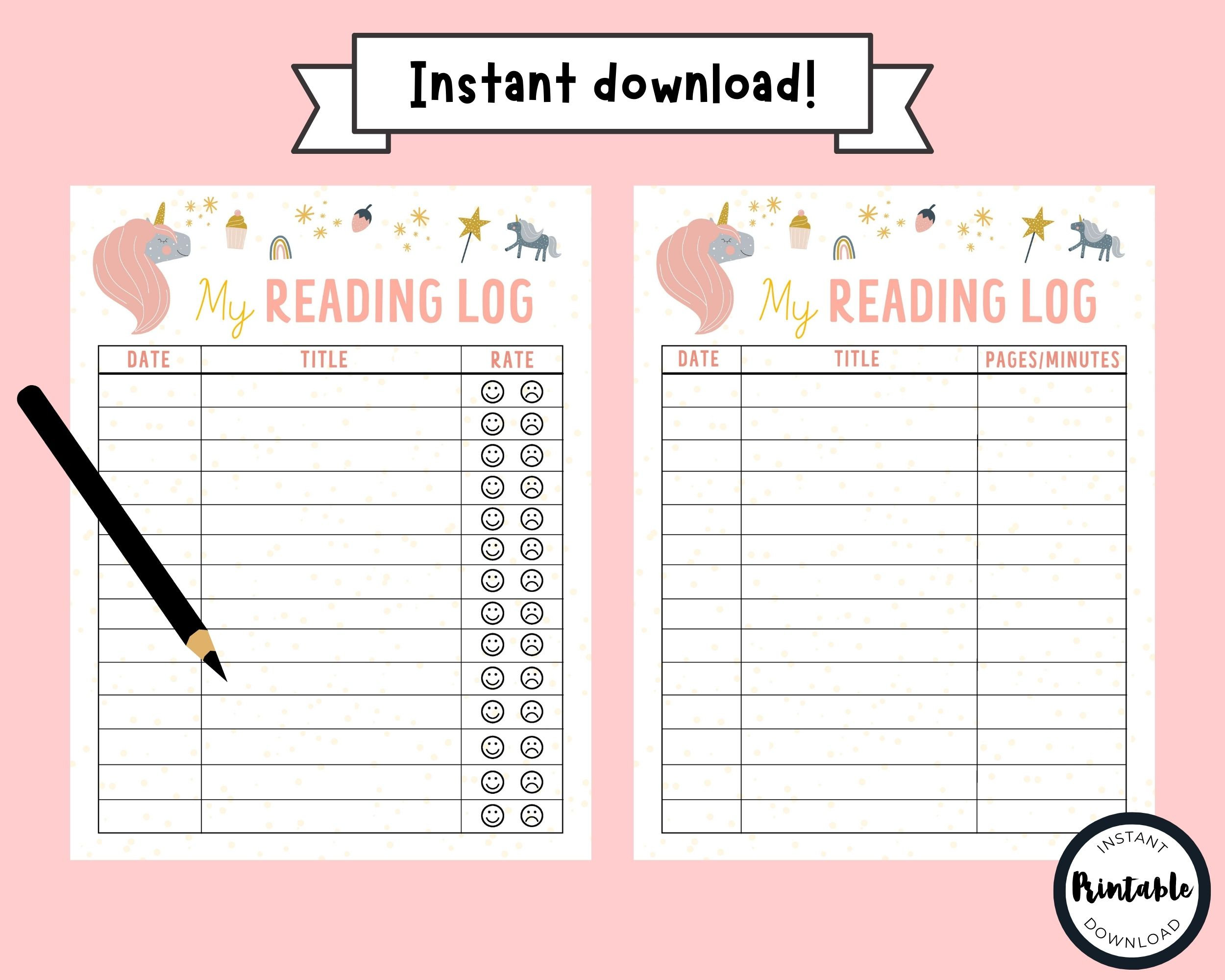 Amazon.com: Reading Log For Kids: Reading Notebook For Ages