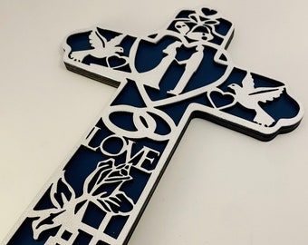 The perfect wedding gift, wedding cross, handcrafted