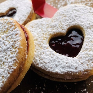 Linzer Jam Cookies (Heart-Shape)