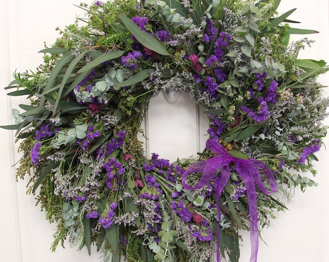Dried Flower Wreath Summer Meadows Wildflower Wreath - Etsy