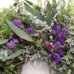 Wild Sea Lavender Eucalyptus Wreath / Front Door Wreath / Spring Wreath / Home Decor / Mothers Day / Gift image 6