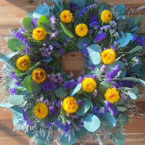 Wild Eucalyptus Flower Wreath I Front Door Wreath I Home Decor I Flower Bouquet I Fall Decor I Greenery I Fall Winter Holiday Wreath
