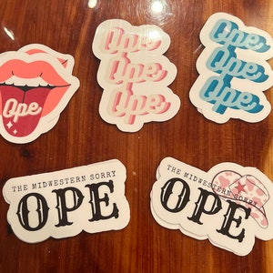OPE vinyl midwestern sorry waterproof sticker - 5 options | Ope midwestern waterproof sticker