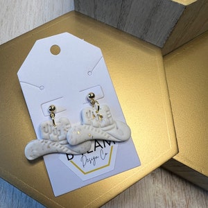 Cowboy hat hypoallergenic earrings, nickel-free clay earrings, Cowgirl hat clay earrings, GAMEDAY earrings, cowboy hat GAMEDAY earrings