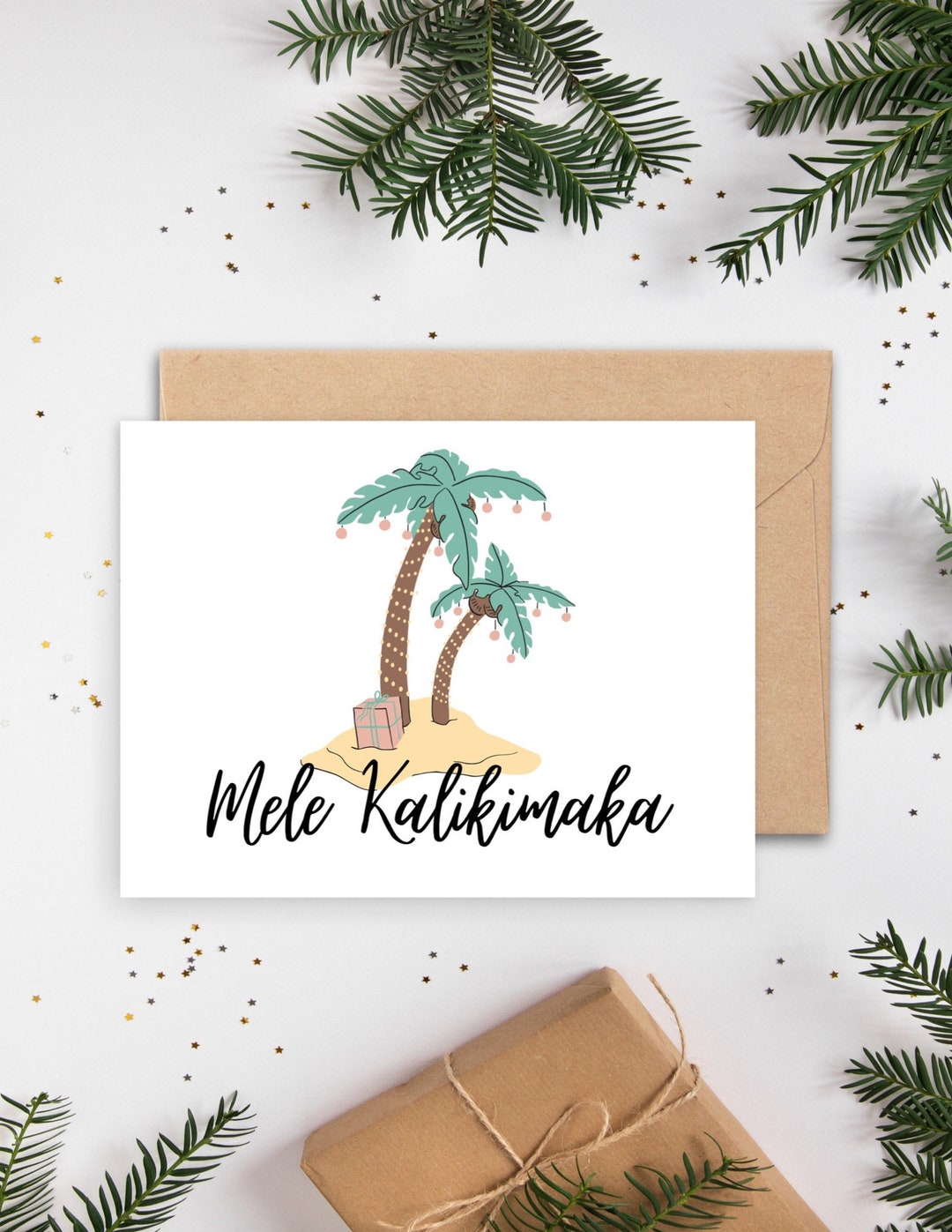 Mele Kalikimaka Christmas Card, Holiday Card Etsy